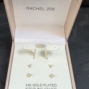 Rachel Zoe 14K Gold Plated Stud Earrings